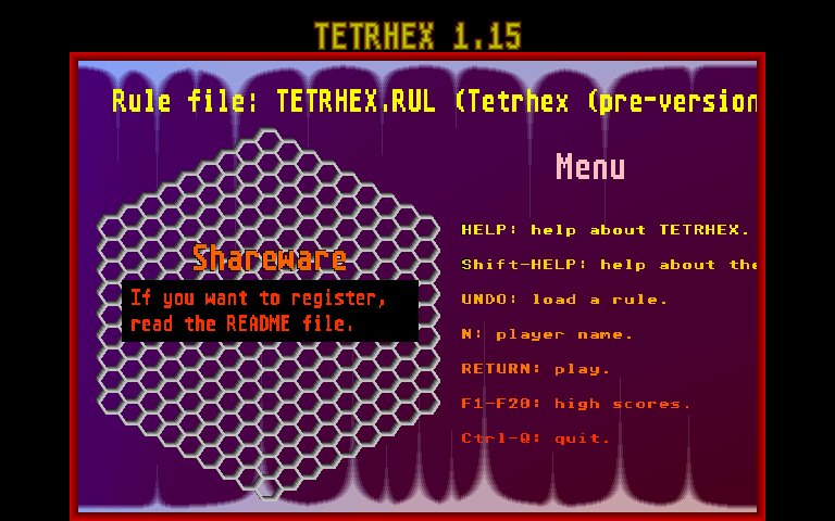 Tetrhex atari screenshot